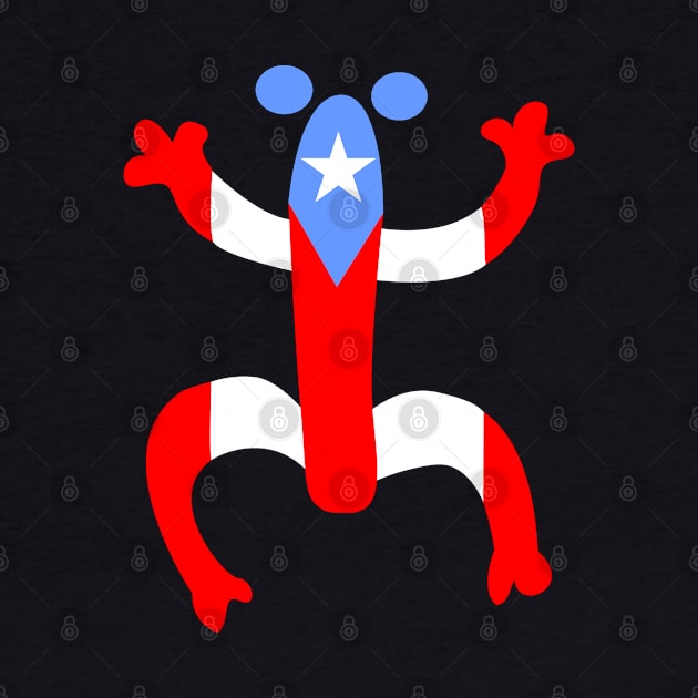 Puerto Rico Taino Coqui Boricua Flag by bydarling